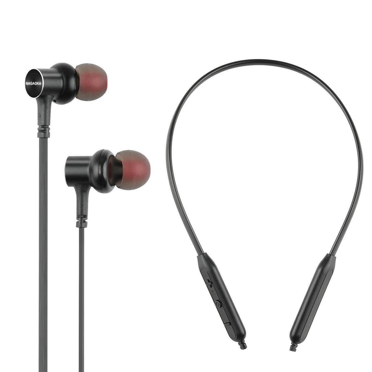 Bt0bk Bluetooth5 0対応 ネックバンド型ワイヤレスイヤホン 株式会社ナガオカ Nagaoka Co Ltd ダイヤモンドレコード針のナガオカ
